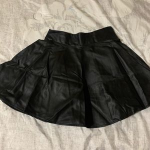 Faux Leather Skirt